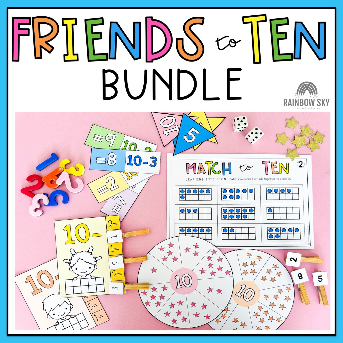 Friends To 10 BUNDLE | Addition & Subtraction | Worksheets, Centres & Activities