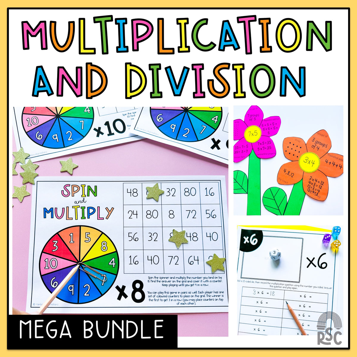 Multiplication and Division MEGA BUNDLE - Times Table Games + Fact Fluency
