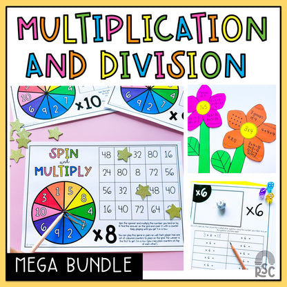 Multiplication and Division MEGA BUNDLE - Times Table Games + Fact Fluency