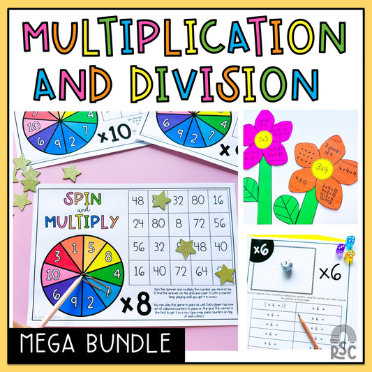 Multiplication and Division MEGA BUNDLE - Times Table Games + Fact Fluency