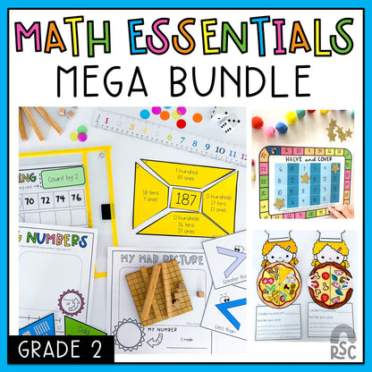 Grade 2 Math Essentials Mega Bundle - Games & Hands-On Activities