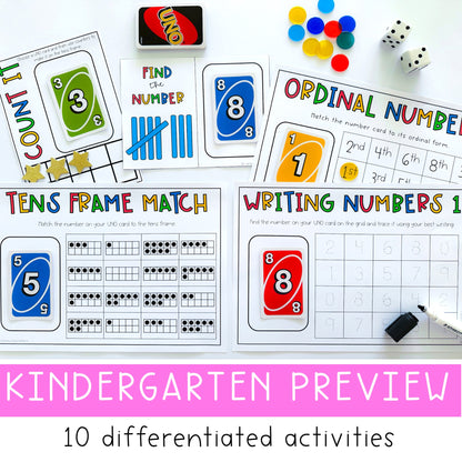 UNO Card Games BUNDLE | Kindergarten - Grade 6 [VERSION 3]
