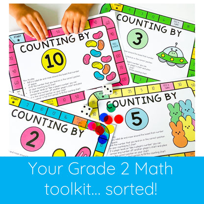 Grade 2 Math Essentials Mega Bundle - Games & Hands-On Activities