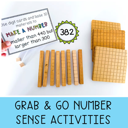 2nd Grade Number Sense Math Centers / Hands-on Place Value Activities