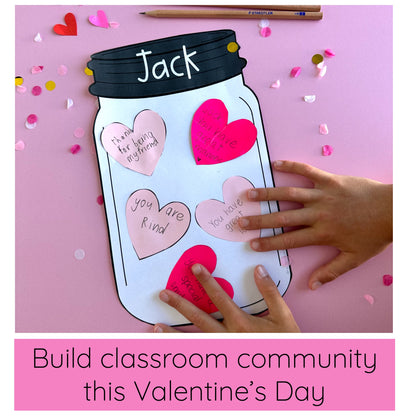 Valentine Kindness Activity / Valentine's Day Craft / Compliment Jar