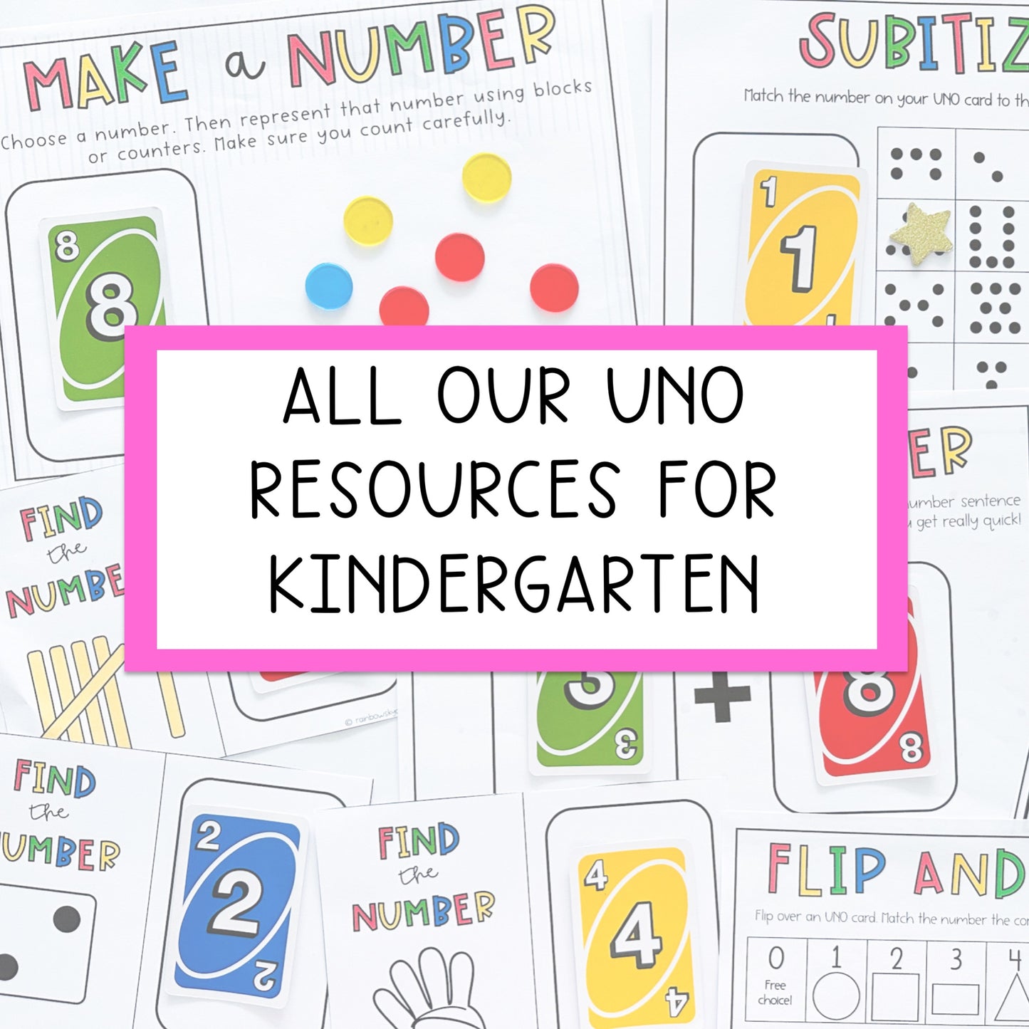 UNO Card Games BUNDLE | Math Centres | Kindergarten, Foundation, Prep [VERSIONS 1, 2 & 3]