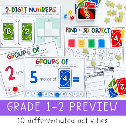 UNO Card Games BUNDLE | Kindergarten - Grade 6 [VERSION 3]