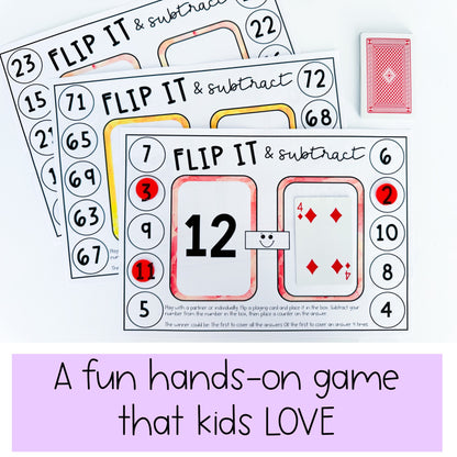 Flip It Fluency Games BUNDLE - Addition, Subtraction, Multiplication & Division