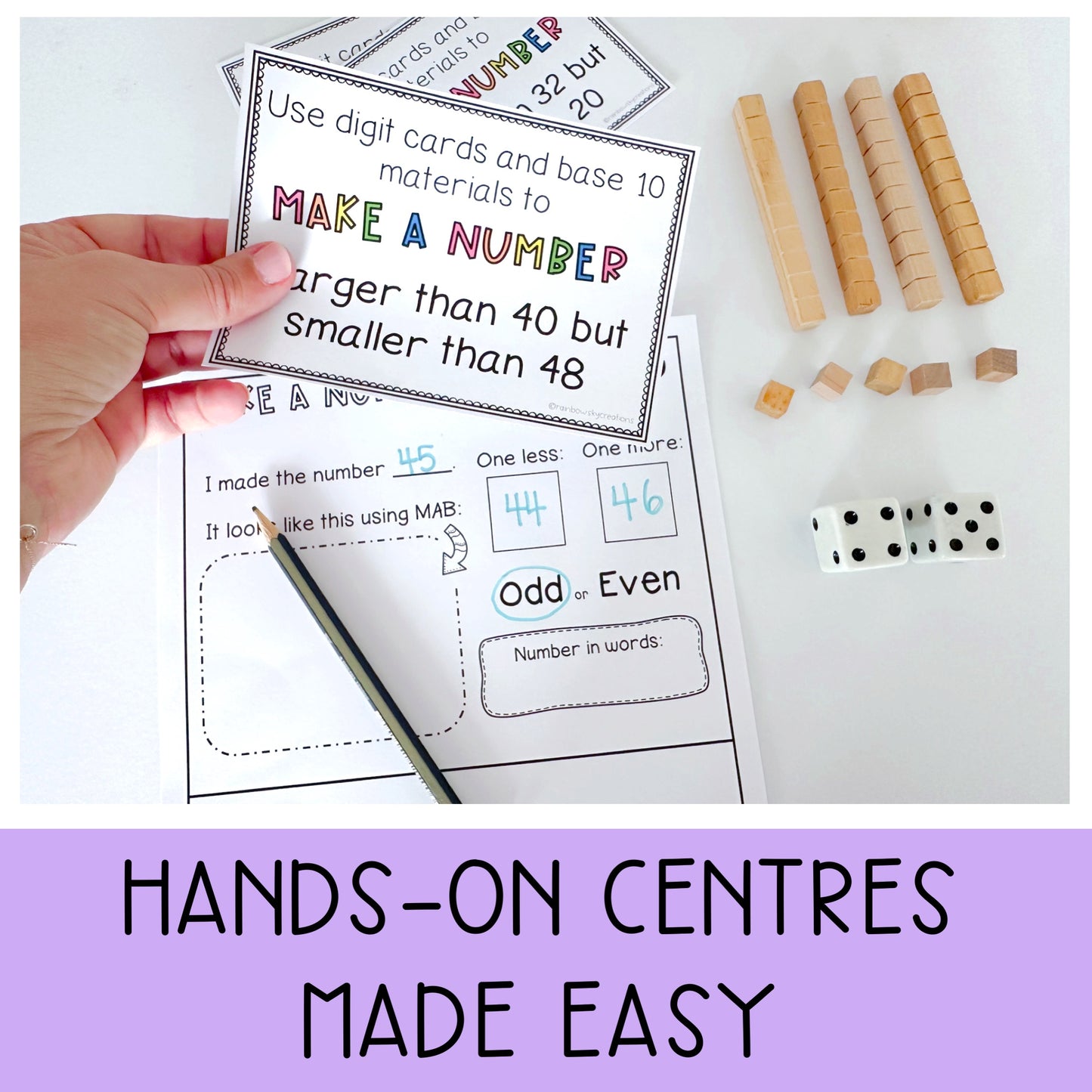 1st Grade Number Sense Math Centers / Hands-on Place Value activities