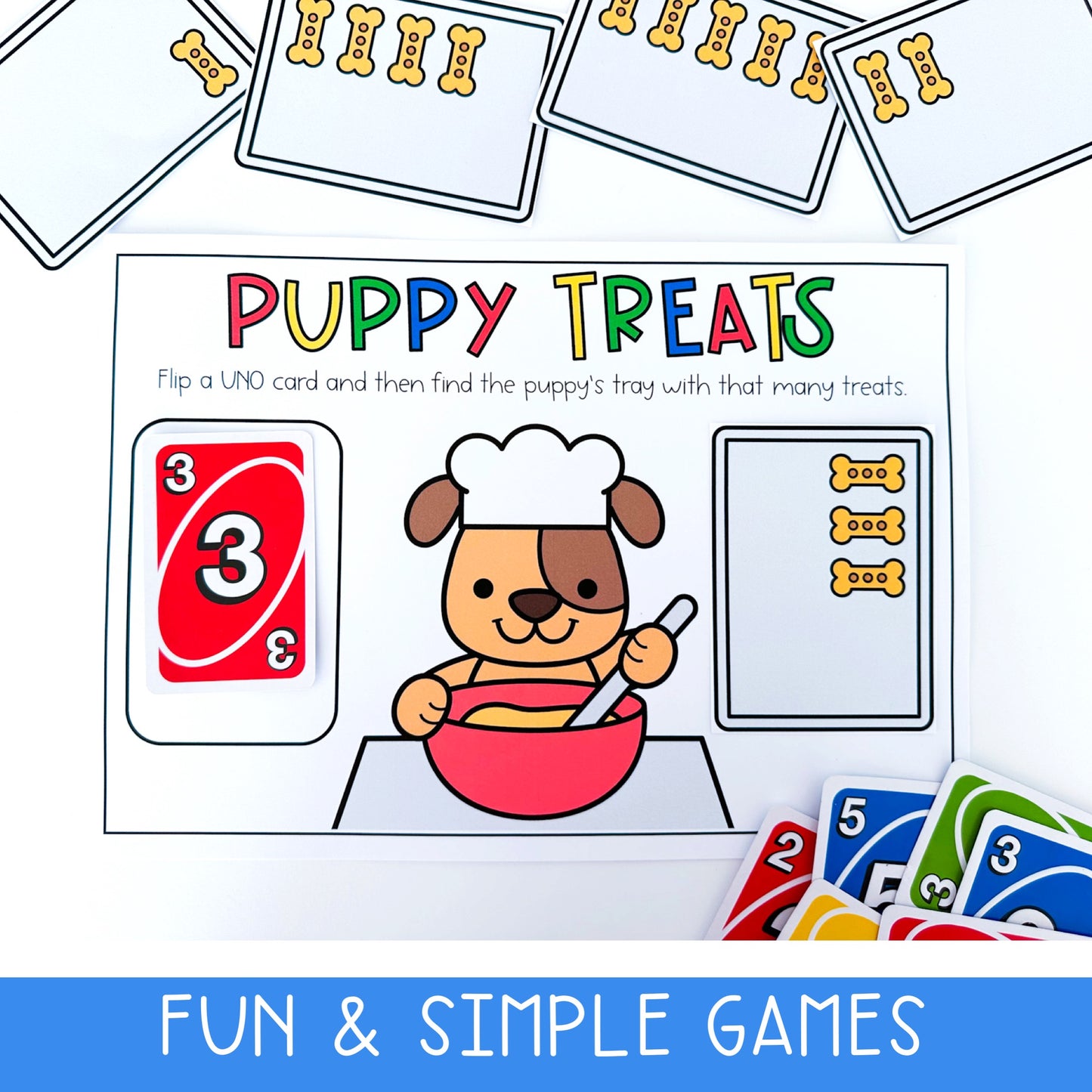 UNO Math Games BUNDLE - Preschool (Versions 1 &2)