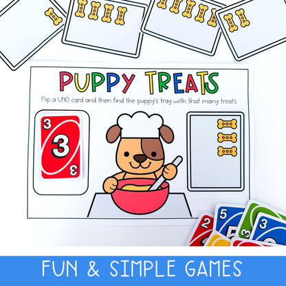 UNO Math Games BUNDLE - Preschool (Versions 1 &2)