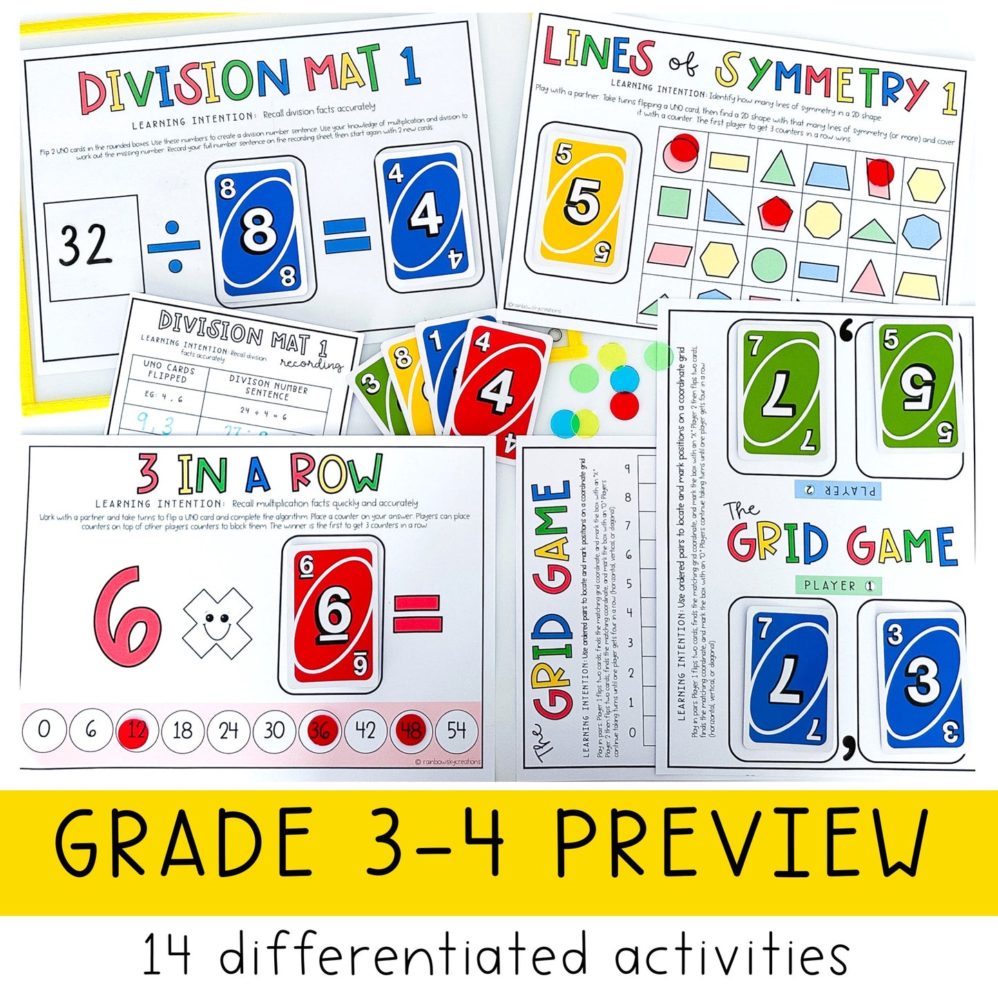 Uno Math Games Bundle - Kindergarten to Grade 6 (Version 4)