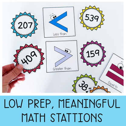 2nd Grade Number Sense Math Centers / Hands-on Place Value Activities