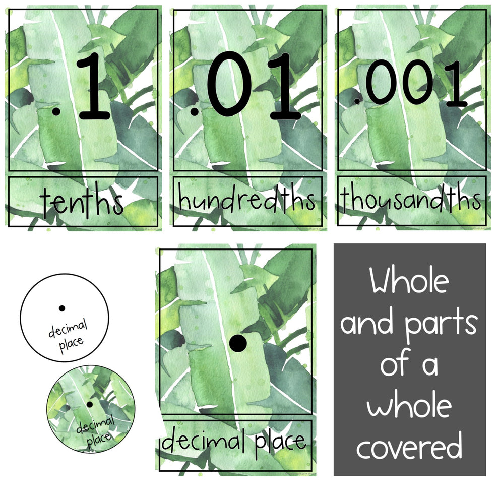 Place Value Posters - Interactive Place Value Chart (Tropical Theme ...