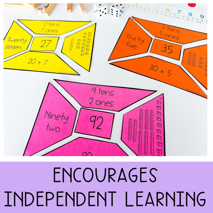 1st Grade Number Sense Math Centers / Hands-on Place Value activities