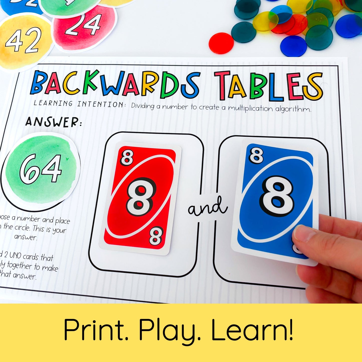UNO Card Games - Grades 3-4 (VERSION 1)