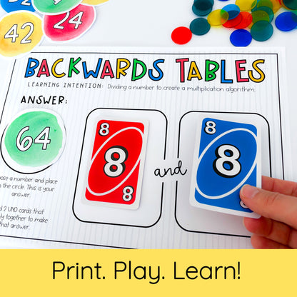 UNO Card Games - Grades 3-4 (VERSION 1)