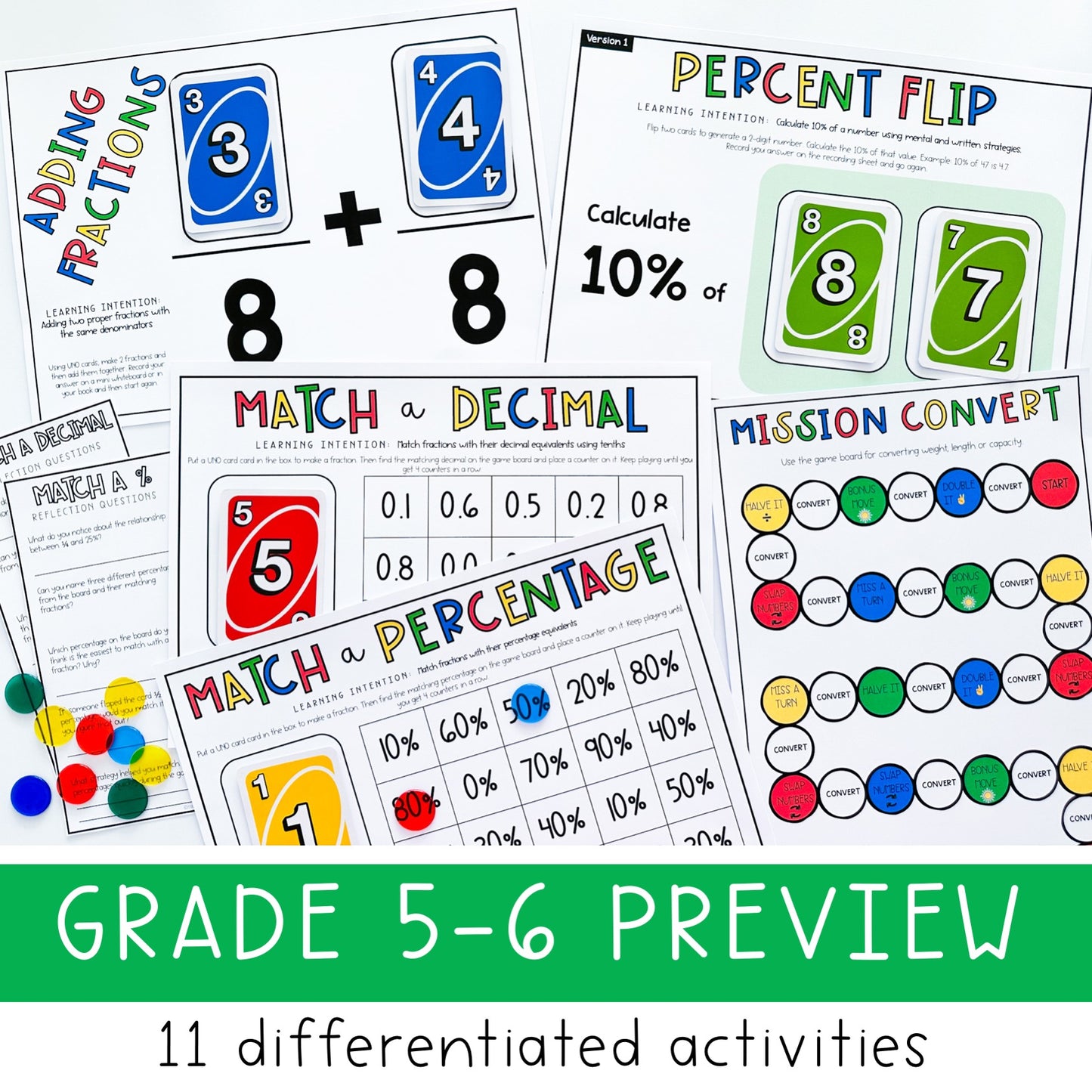 UNO Card Games BUNDLE | Kindergarten - Grade 6 [VERSION 3]