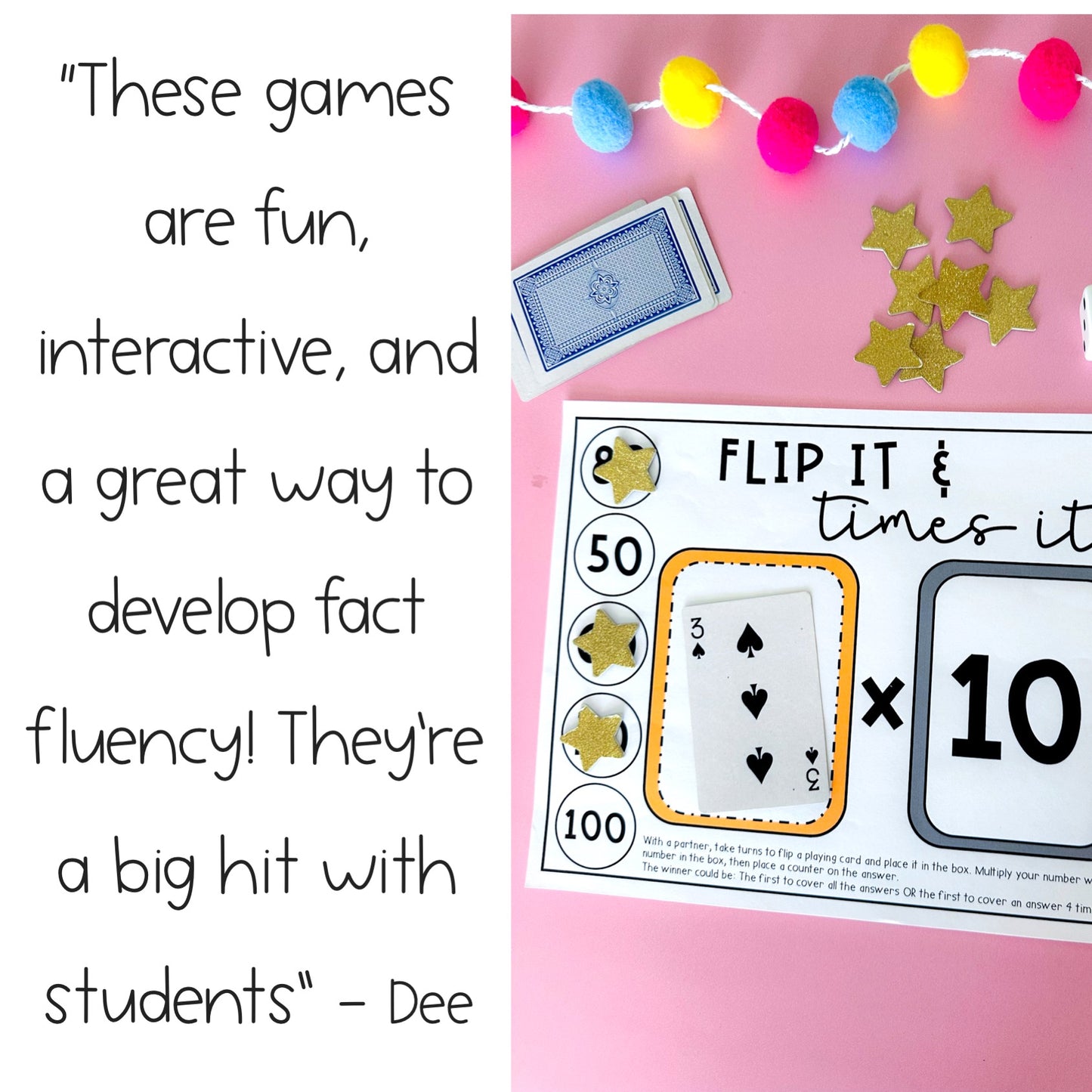 Flip It Fluency Games BUNDLE - Addition, Subtraction, Multiplication & Division