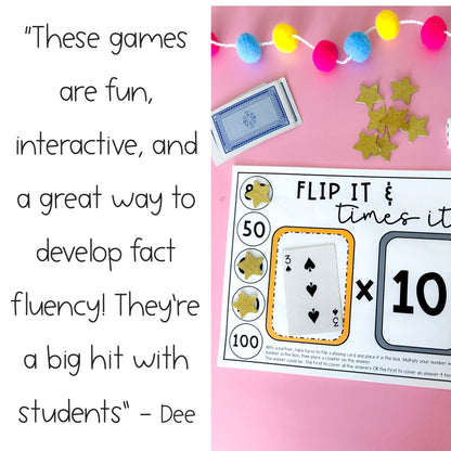 Flip It Fluency Games BUNDLE - Addition, Subtraction, Multiplication & Division
