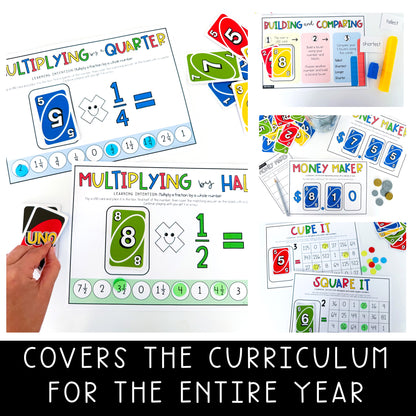 UNO Math Games ULTIMATE MEGA BUNDLE - Kindergarten to Grade 6 (Version 1,2,3& 4)