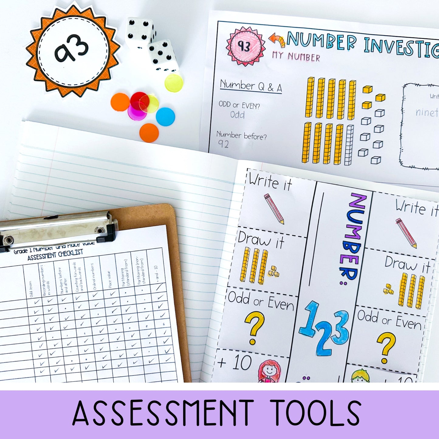 1st Grade Number Sense Math Centers / Hands-on Place Value activities