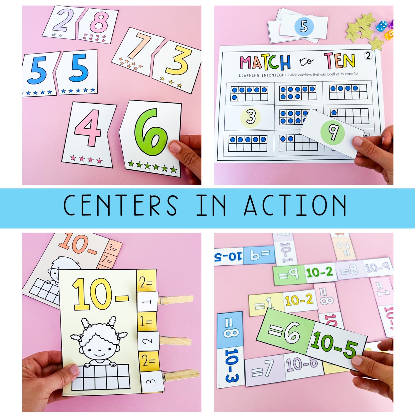 Friends To 10 BUNDLE | Addition & Subtraction | Worksheets, Centres & Activities