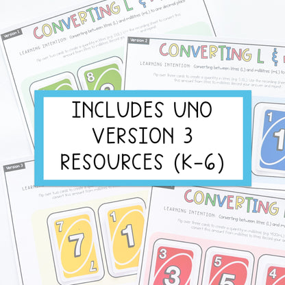 UNO Card Games BUNDLE | Kindergarten - Grade 6 [VERSION 3]