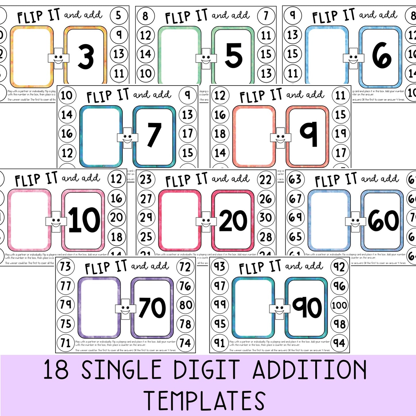 Flip It Fluency Games BUNDLE - Addition, Subtraction, Multiplication & Division