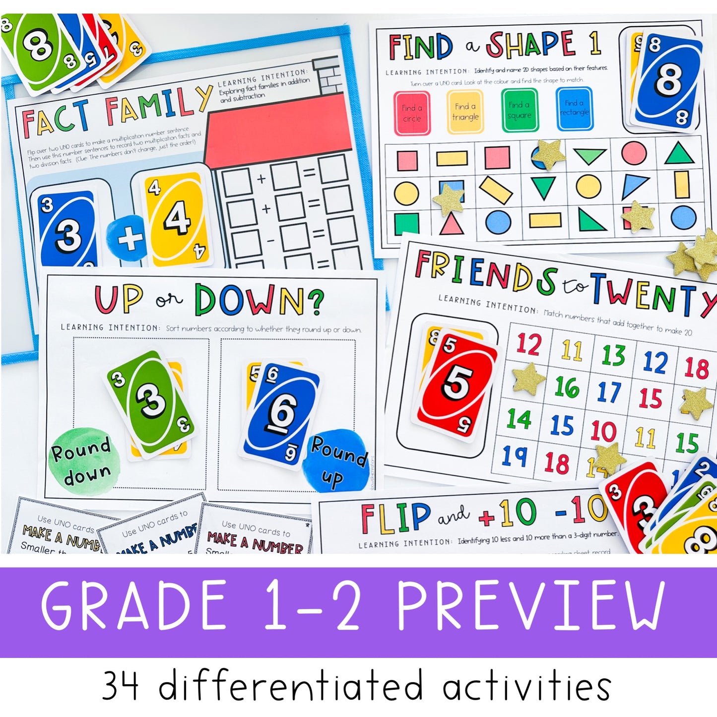 UNO Card Games ULTIMATE MEGA BUNDLE | Math Centres | Kindergarten - Grade 6 [Versions 1, 2 & 3]