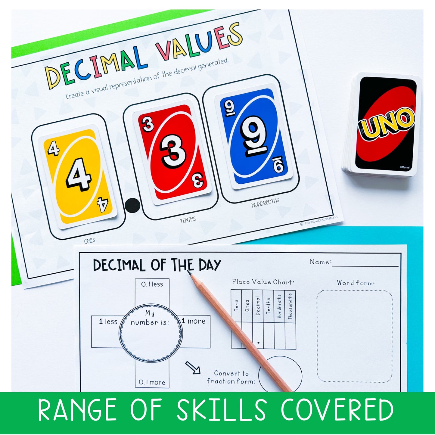 UNO Card Games BUNDLE | Math Centres | Grades 5-6 [VERSIONS 1, 2 & 3]