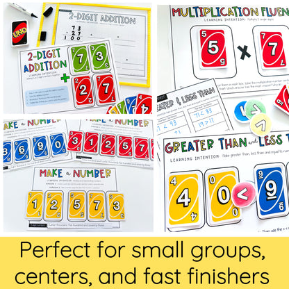 UNO Card Games - Grades 3-4 (VERSION 1)