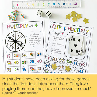 Multiplication and Division MEGA BUNDLE - Times Table Games + Fact Fluency