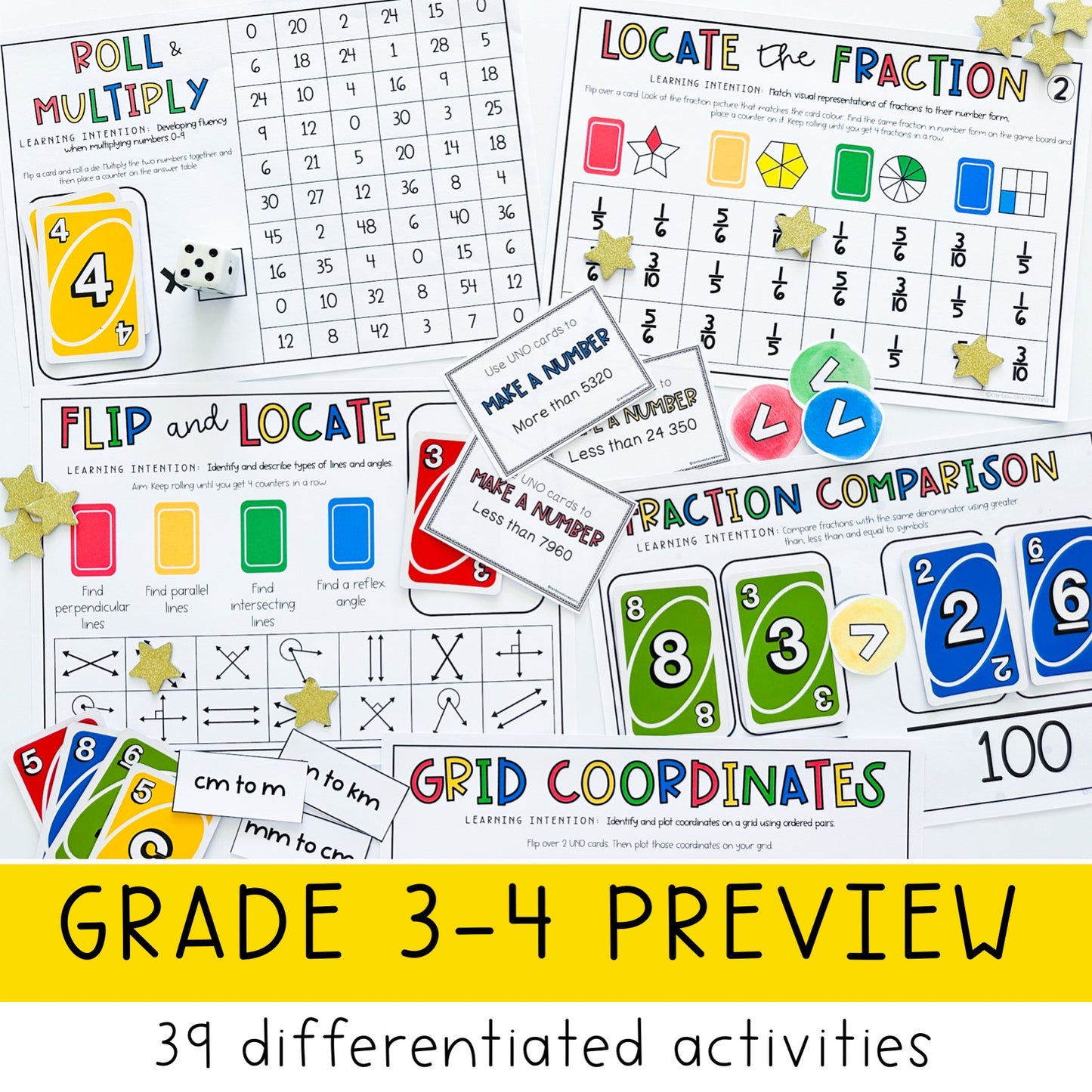 UNO Card Games ULTIMATE MEGA BUNDLE | Math Centres | Kindergarten - Grade 6 [Versions 1, 2 & 3]