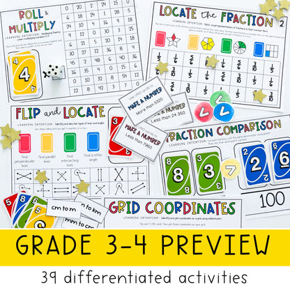 UNO Card Games ULTIMATE MEGA BUNDLE | Math Centres | Kindergarten - Grade 6 [Versions 1, 2 & 3]