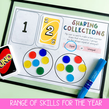 Uno Math Games BUNDLE - Kindergarten (Versions 1,2,3 & 4)