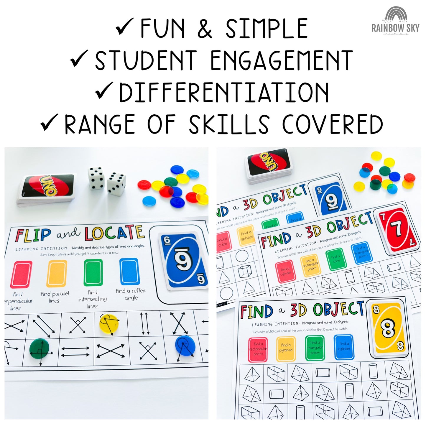 UNO Card Games BUNDLE | Kindergarten - Grade 6 [VERSION 3]
