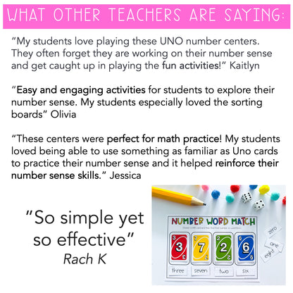UNO Card Games - Kindergarten (VERSION 1)