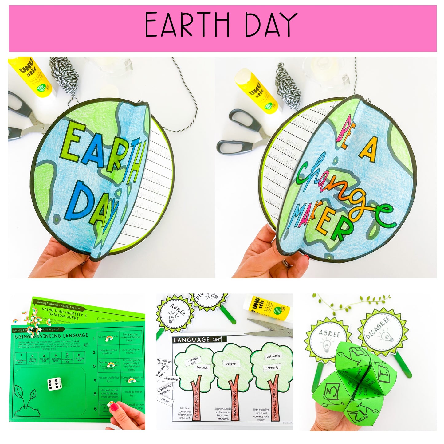 3D Seasonal Craft BUNDLE Year Long Bulletin Board Activities - Writing Activities