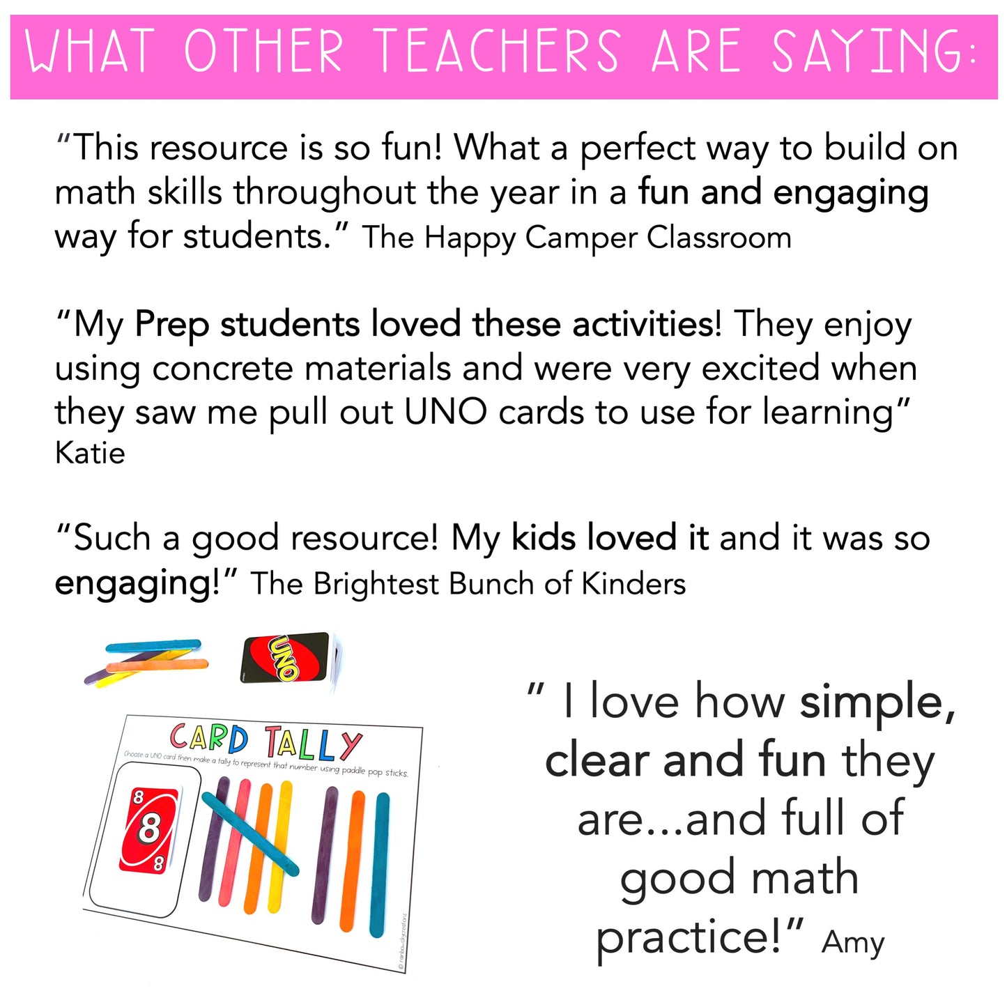 UNO Card Games - Kindergarten (VERSION 1)