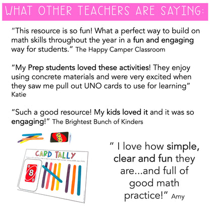 UNO Card Games - Kindergarten (VERSION 1)