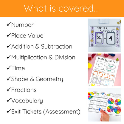 Grades 3 - 4 Math Essentials Mega Bundle - Games & Hands-on Activities