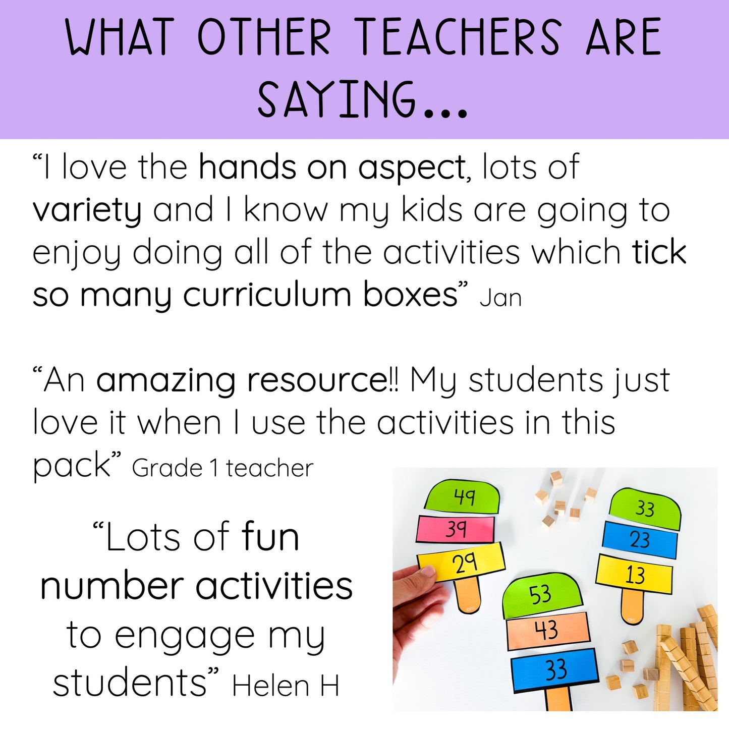 1st Grade Number Sense Math Centers / Hands-on Place Value activities