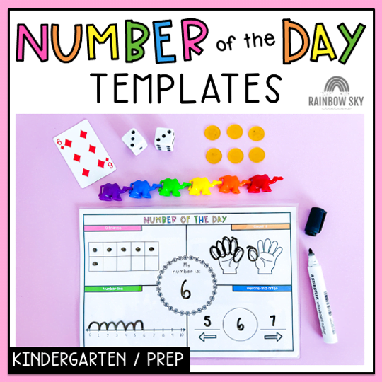 Number of the Day Templates 0-20 | Kindergarten