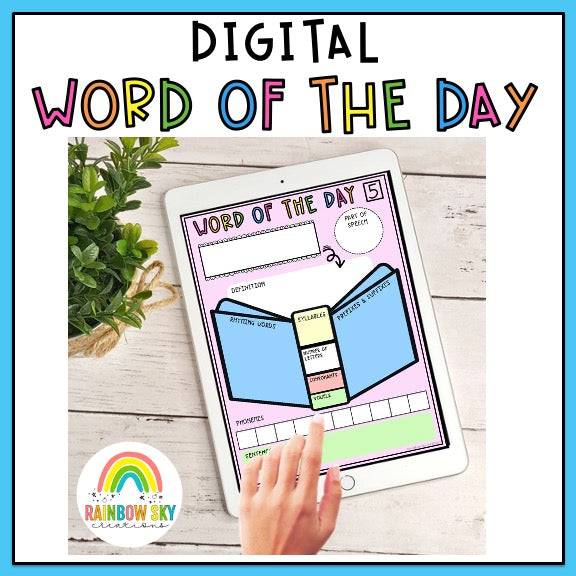 Digital Word of the Day Templates | Vocabulary Activities