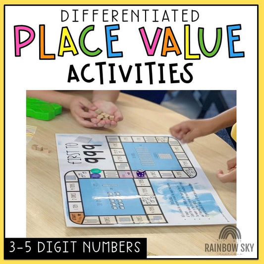 Place Value Worksheets & Games - Differentiated | Grade 3 & 4