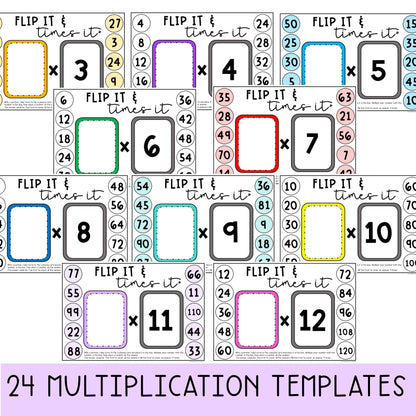Flip It Fluency Games BUNDLE - Addition, Subtraction, Multiplication & Division