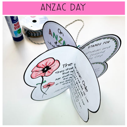 3D Seasonal Craft BUNDLE Year Long Bulletin Board Activities - Writing Activities