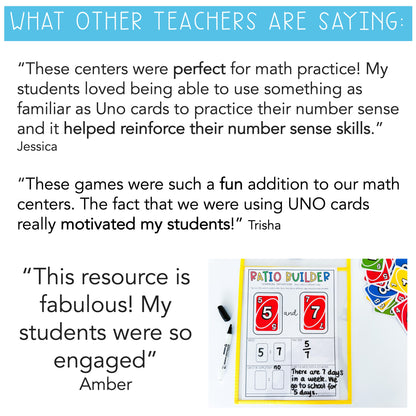Uno Math Games Bundle - Kindergarten to Grade 6 (Version 4)
