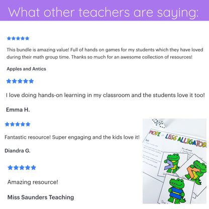 Grade 1 Math Essentials Mega Bundle - Games + Hands-on Activities